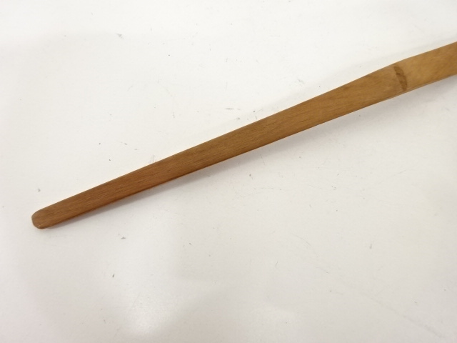  木地　茶杓(銘：夢殿)